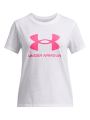 Under Armour White Short Sleeve Big Logo T-Shirt - Image 1 of 2