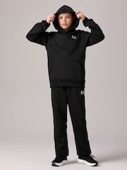 Under Armour Black Icon Taped Fleece Hoodie - Image 4 of 12