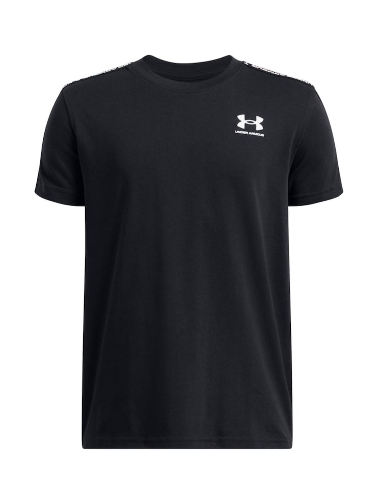 Under Armour Black Sportstyle Taped Short Sleeve T-Shirt - Image 1 of 2