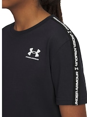Under Armour Black Sportstyle Taped Short Sleeve T-Shirt - Image 3 of 5