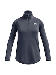 Under Armour Grey Tech Graphic 1/2 Zip Sweatshirt - Image 1 of 2