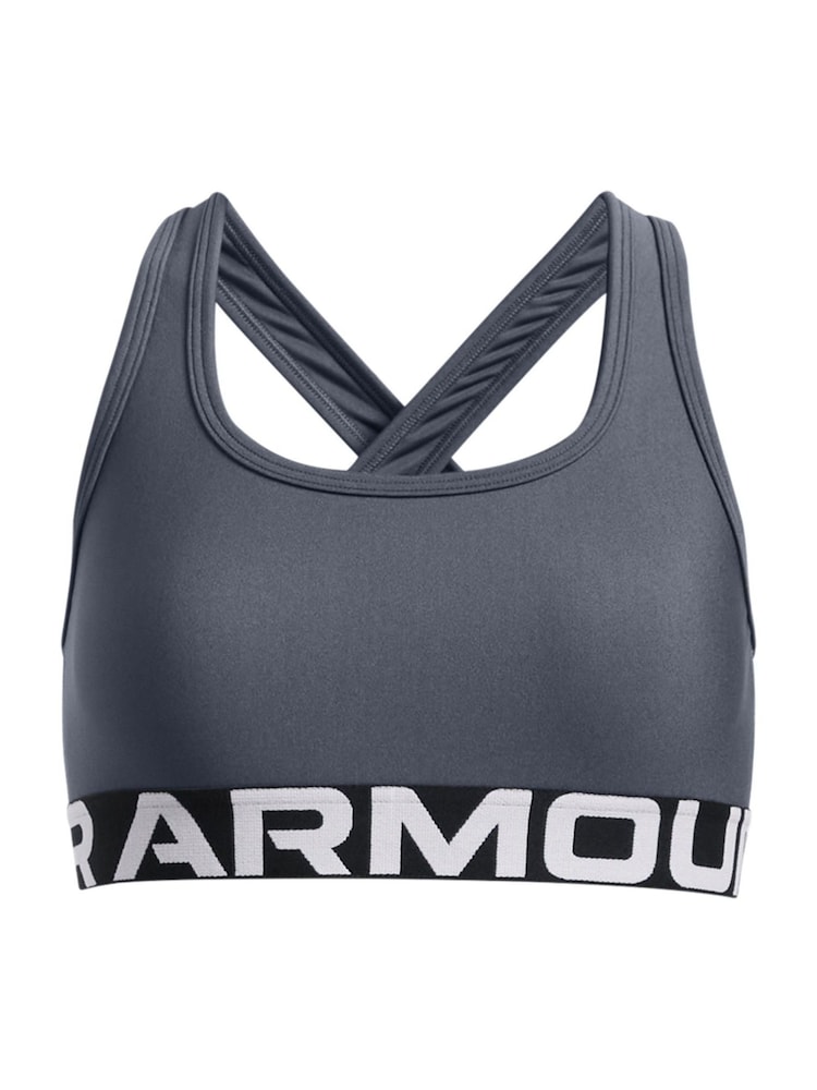 Under Armour Grey Crossback Bra - Image 1 of 2 Under Armour Grey Crossback Bra - Image 1 of 2