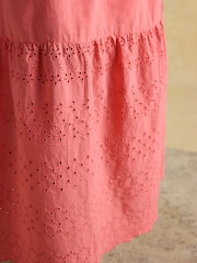 Joules Pink Broderie Tiered Maxi Skirt - Image 6 of 7