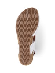 Pavers White Leather Wedge Sandals - Image 5 of 5