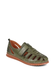 Pavers Green Leather Fisherman Sandals - Image 2 of 5