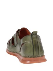 Pavers Green Leather Fisherman Sandals - Image 3 of 5
