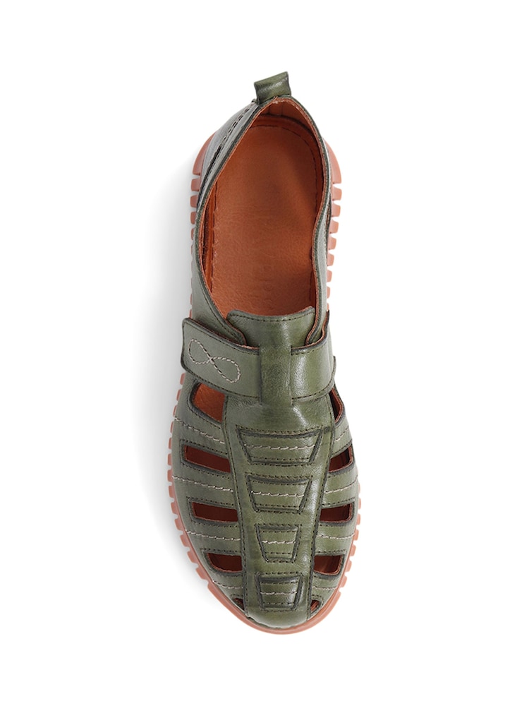 Zielony - Pavers Leather Fisherman Sandals - Image 4 of 5