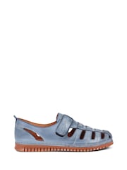 Pavers Blue Leather Fisherman Sandals - Image 1 of 5