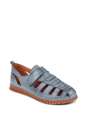 Pavers Blue Leather Fisherman Sandals - Image 2 of 5