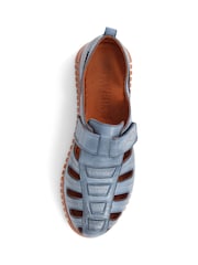 Pavers Blue Leather Fisherman Sandals - Image 4 of 5