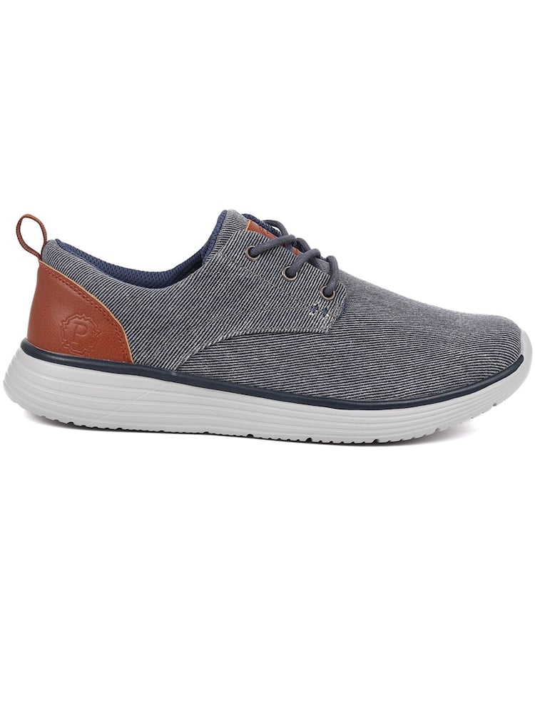 Pavers Navy Casual Lace-Up Shoes - Image 2 of 5