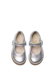 Clarks Silver Standard Fit (F) Drew Tap Toddler Shoes - Image 5 of 7