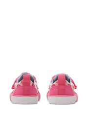 Clarks Pink Shell Narrow Fit  (E) Clarks Toddler Wide Fit Foxing Canvas Shoes - Image 6 of 7