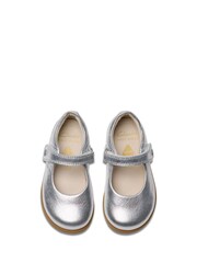 Clarks Silver Wide Fit (G) Drew Tap Toddler Shoes - Image 6 of 7