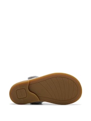 Clarks Silver Wide Fit (G) Drew Tap Toddler Shoes - Image 7 of 7