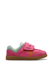 Clarks Pink Standard Fit (F) Disco Vibe Trainers - Image 1 of 7