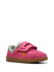 Clarks Pink Standard Fit (F) Disco Vibe Trainers - Image 3 of 7
