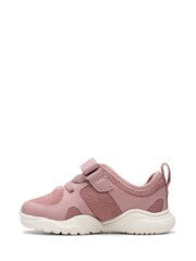 Clarks Pink Wide Fit (G) Toddler Wide Fit Feather Ath Trainers - Image 2 of 7