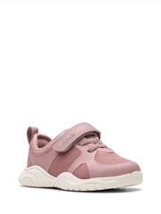 Clarks Pink Wide Fit (G) Toddler Wide Fit Feather Ath Trainers - Image 3 of 7