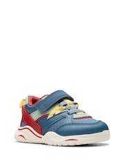 Clarks Blue Feather Pace Toddler Trainers - Image 3 of 7