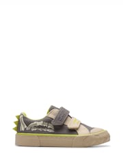 Clarks Grey Foxing Stomp Toddler Canvas Shoes - Image 1 of 7