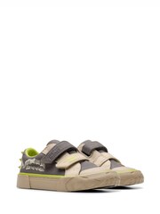 Clarks Grey Foxing Stomp Toddler Canvas Shoes - Image 4 of 7