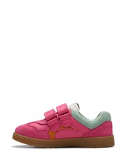 Clarks Pink Wide Fit (G) Disco Vibe Trainers - Image 2 of 7
