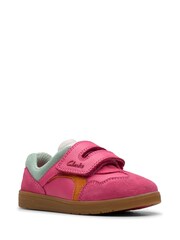 Clarks Pink Wide Fit (G) Disco Vibe Trainers - Image 3 of 7