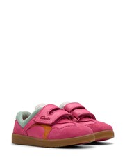 Clarks Pink Wide Fit (G) Disco Vibe Trainers - Image 4 of 7