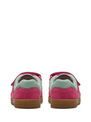 Clarks Pink Wide Fit (G) Disco Vibe Trainers - Image 6 of 7