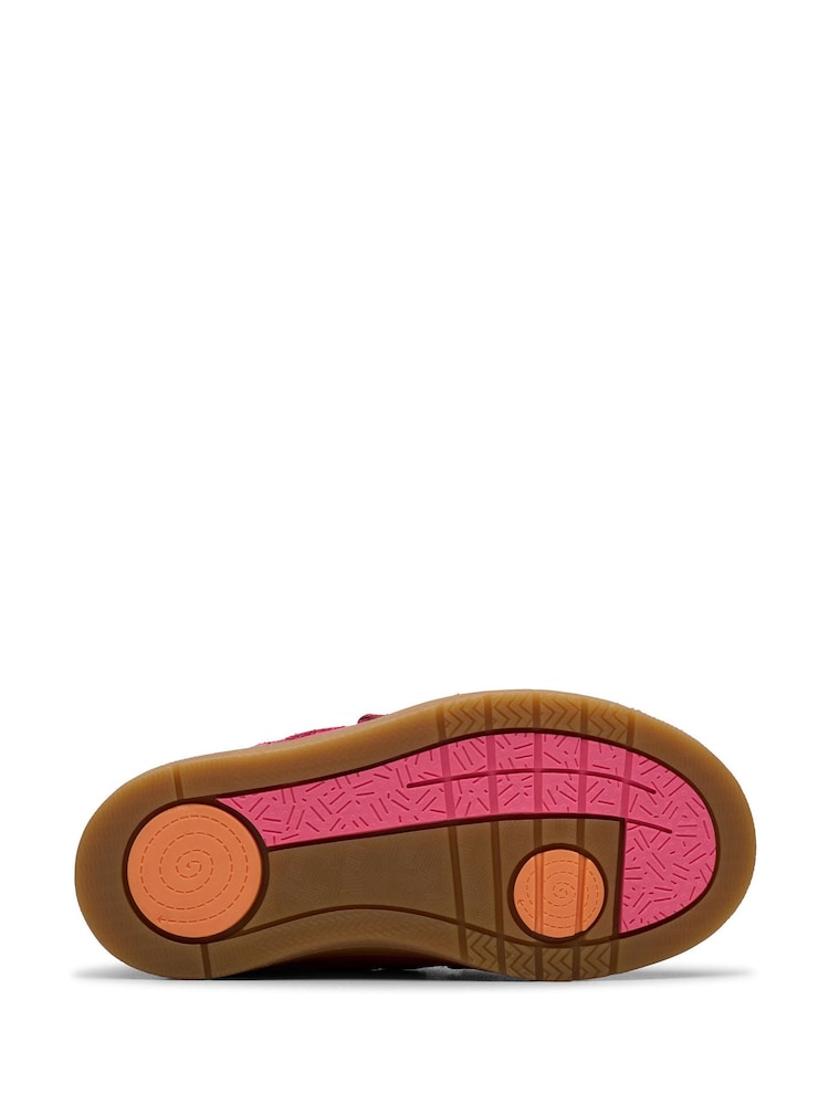 Clarks Pink Wide Fit (G) Disco Vibe Trainers - Image 7 of 7