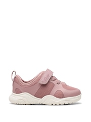 Clarks Pink Standard Fit (F) Toddler Wide Fit Feather Ath Trainers - Image 1 of 7