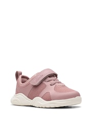 Clarks Pink Standard Fit (F) Toddler Wide Fit Feather Ath Trainers - Image 3 of 7