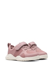 Clarks Pink Standard Fit (F) Toddler Wide Fit Feather Ath Trainers - Image 4 of 7