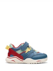 Clarks Blue Toddler Feather Pace Trainers - Image 1 of 7