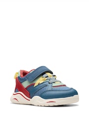Clarks Blue Toddler Feather Pace Trainers - Image 3 of 7