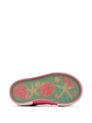 Clarks Pink Standard Fit (F) Foxing Shell Toddler Canvas Shoes - Image 7 of 7