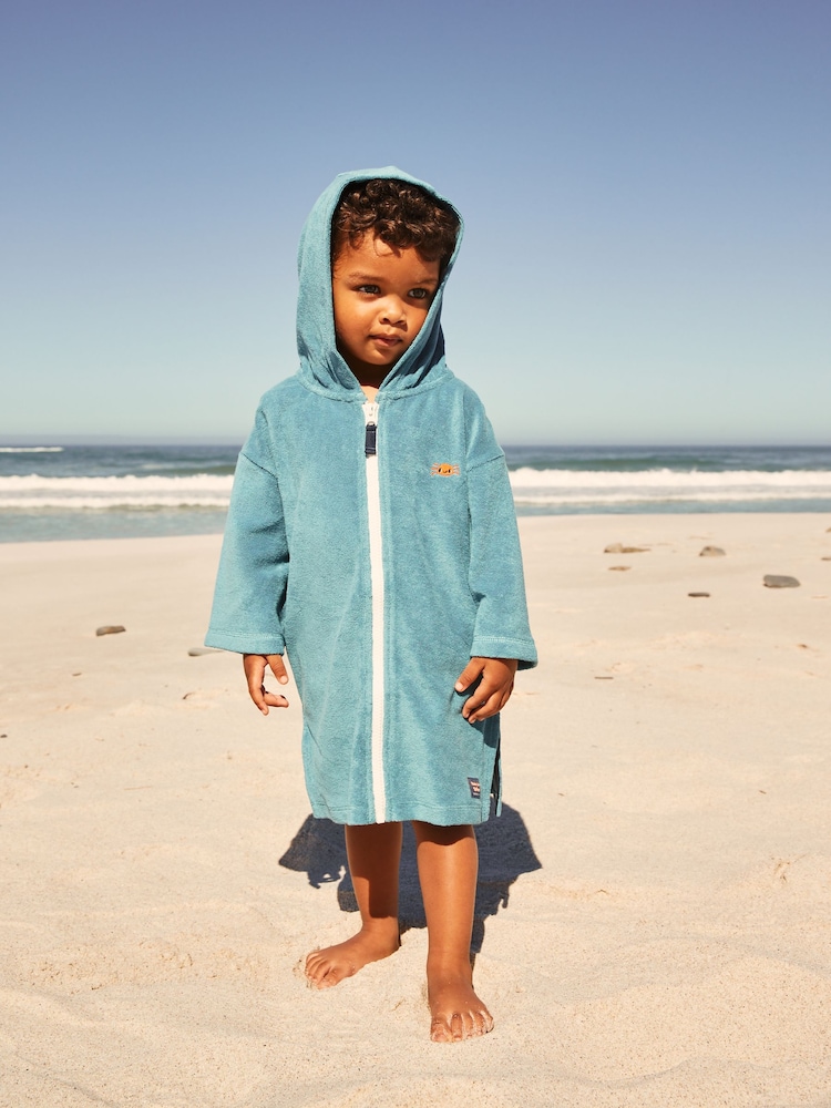 Blue Zip Through Towel (3mths-7yrs) - Image 1 of 3