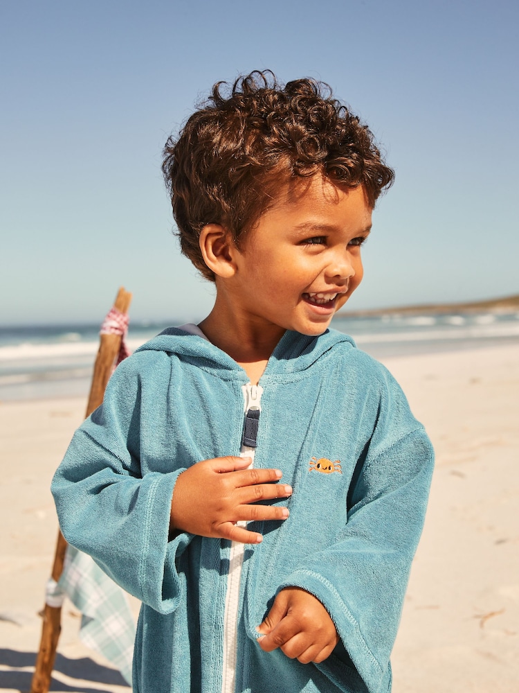 Blue Zip Through Towel (3mths-7yrs) - Image 3 of 3