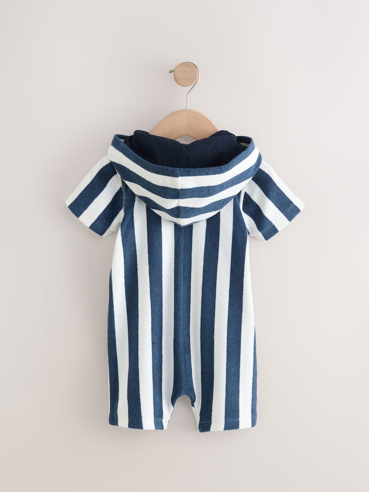 Bleumarin - Towelling Zip Through 100% Cotton All-In-One (3mths-7yrs) - Image 5 of 7