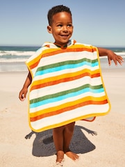 Multi 100% Cotton Towelling Poncho (9mths-6yrs) - Image 1 of 5