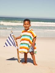 Multi 100% Cotton Towelling Poncho (9mths-6yrs) - Image 3 of 5