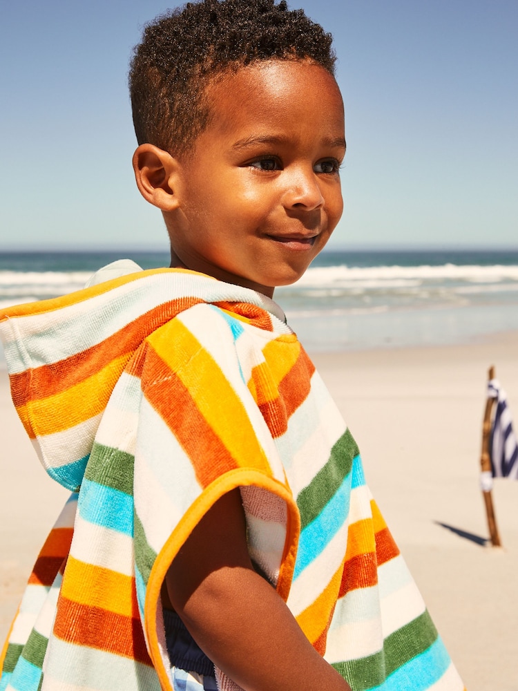 Multi 100% Cotton Towelling Poncho (9mths-6yrs) - Image 5 of 5