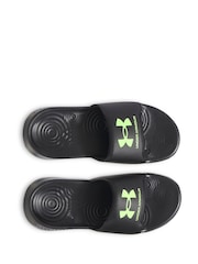 Under Armour Black/Green Ignite Select Slider Sandals - Image 4 of 5