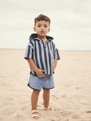 Blue Stripe 100% Cotton Toweling Set (3mths-7yrs) - Image 1 of 6