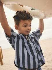 Blue Stripe 100% Cotton Toweling Set (3mths-7yrs) - Image 3 of 6
