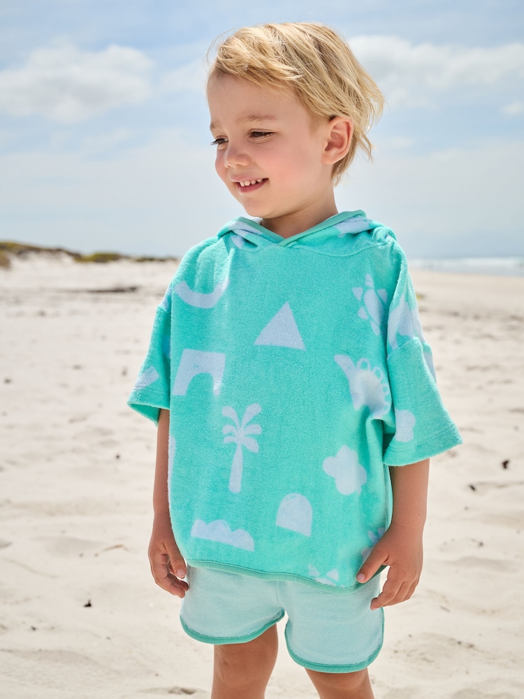 Blau/Grün/Print - Frottee-Set aus 100 % Baumwolle (3M.–7J.) - Bild 1 von 5 Blau/Grün/Print - Frottee-Set aus 100 % Baumwolle (3M.–7J.) - Bild 1 von 5
