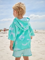 Blue/Green Print 100% Cotton Toweling Set (3mths-7yrs) - Image 4 of 5