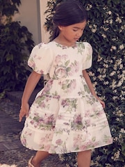 Laura Ashley Blush Pink Rosemore Organza Pintuck Prom Dress - Image 3 of 16