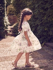 Laura Ashley Blush Pink Rosemore Organza Pintuck Prom Dress - Image 4 of 16
